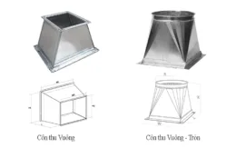 Côn thu ống gió vuông 1